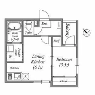 桜ハーモニーテラス【0202号室】の間取り