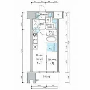 パートナーズ今池【0704号室】の間取り