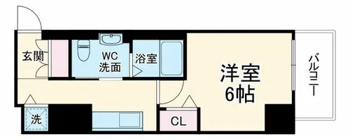 セオリー大阪フルール【4階】の間取り