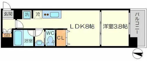 ブエナビスタ【6階】の間取り