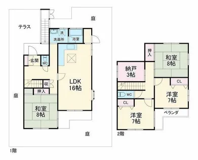 大阪府箕面市小野原東6丁目【一戸建】の間取り