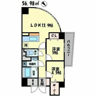 COCOMARINI【4階】の間取り