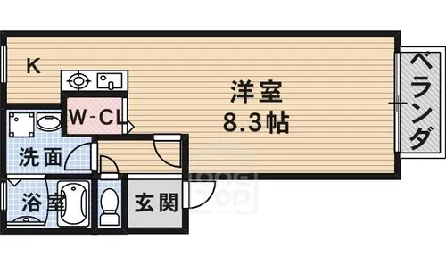 ウィルモア春日【1階】の間取り