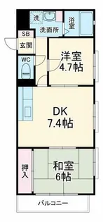 エスポワール曽根【2階】の間取り