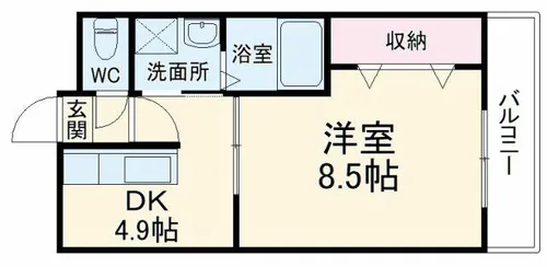 アンプルール クラージュ コリーヌシャンⅠ【1階】の間取り