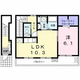 メゾン ド ソレイユ 東岸和田【2階】の間取り