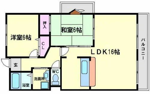 大阪府吹田市山手町4丁目【マンション】の間取り
