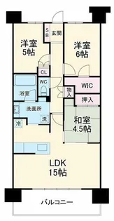 パークホームズノースゲートスクエア【15階】の間取り