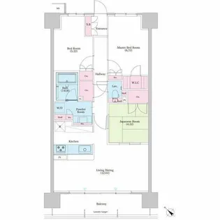 パークナードフィット津雲台【4階】の間取り