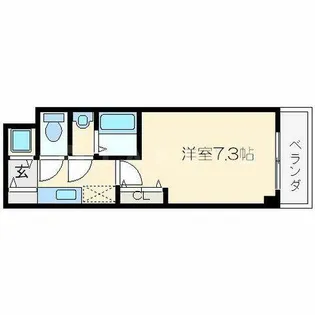 シャルマンフジ大阪城南【8階】の間取り