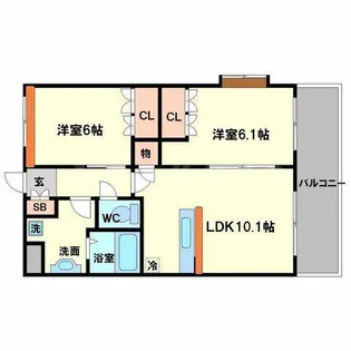 ティエドール【2階】の間取り