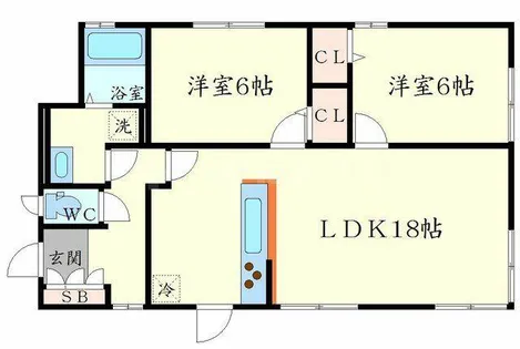大阪府吹田市青山台3丁目【アパート】の間取り