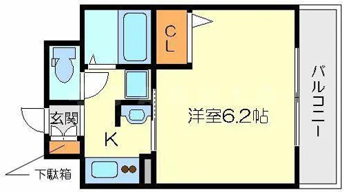 大阪府大阪市淀川区西宮原1丁目【マンション】の間取り