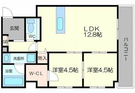 大阪府吹田市江坂町3丁目【マンション】の間取り