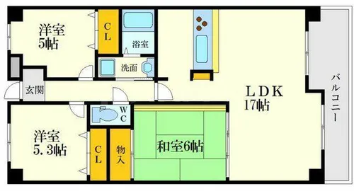 アビタシオン橋本II【2階】の間取り