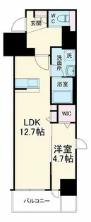 DAIYA STORK 阿波座【13階】の間取り