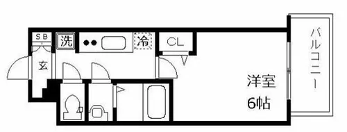 プレサンス難波デヴァンテ【402号室】の間取り