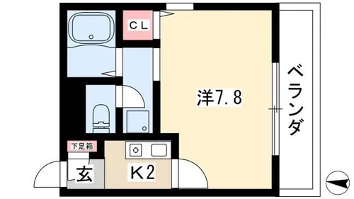 はあとTWO2002【3階】の間取り