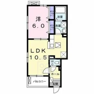 ブロスタ真砂【1階】の間取り