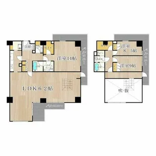 ザ・グランドビュー・オオサカ【12階】の間取り