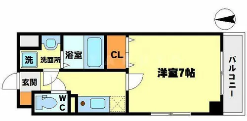 レクシア江坂【4階】の間取り