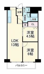 ローズコーポ千里C棟【6階】の間取り