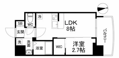 セレニテ天満橋アリア【10階】の間取り