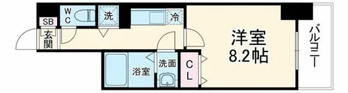 大阪府大阪市中央区道修町1丁目【マンション】の間取り