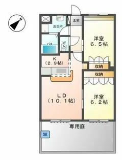 ラ・ウィンクル【1階】の間取り
