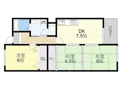 伸栄ハイツ【4階】の間取り