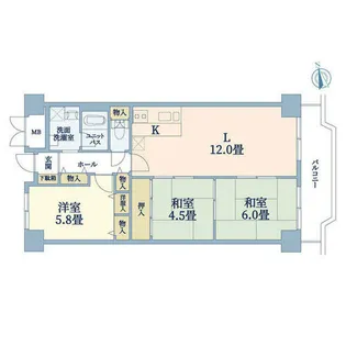 アーク江坂【10階】の間取り