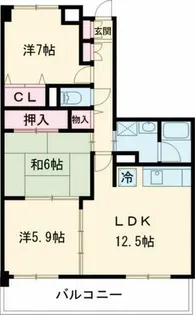 大阪府摂津市三島2丁目【マンション】の間取り