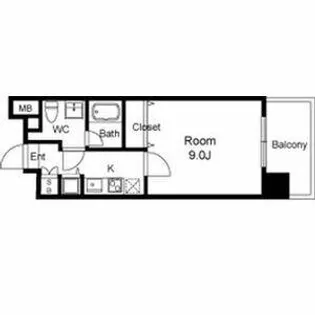 大阪府大阪市福島区福島4丁目【マンション】の間取り