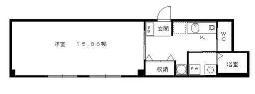 雪月花【202号室】の間取り