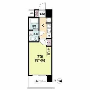 セレニテ東三国ミラク【3階】の間取り