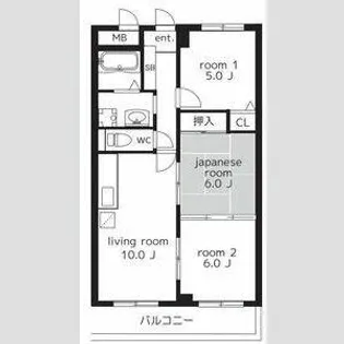 大阪府豊中市上新田4丁目【マンション】の間取り