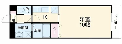 アンプルール クラージュコリーヌシャンⅡ【2階】の間取り
