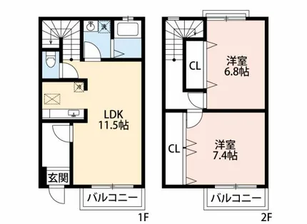 ハミングバード・ヒロ【107号室】の間取り