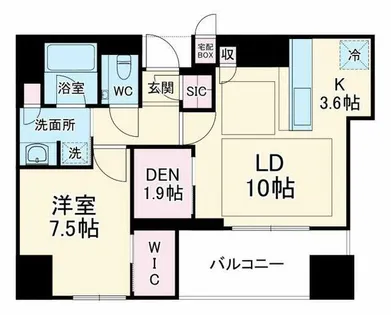 ザ・パークハウス大阪梅田タワー【1404号室】の間取り
