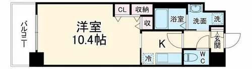 大阪府大阪市北区南扇町【マンション】の間取り
