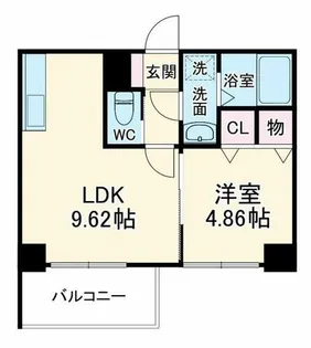 アーバネックス梅田東【9階】の間取り
