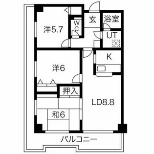 センチュリー上山手【2階】の間取り