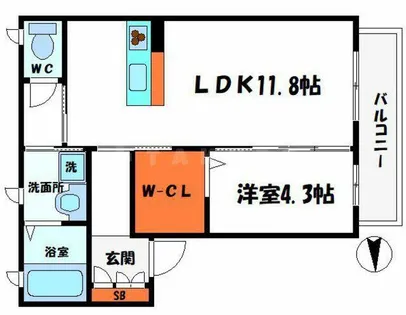 カサヴェルデA棟【1階】の間取り