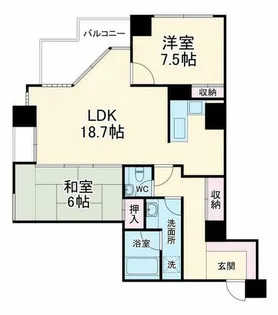 ユーシン大手前【10階】の間取り