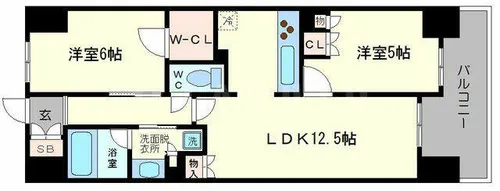 ザ・大阪レジデンス備後町【7階】の間取り