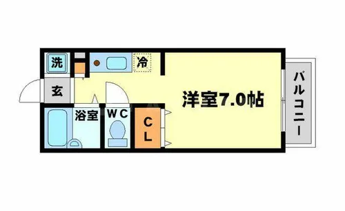 大阪府箕面市小野原西1丁目【アパート】の間取り