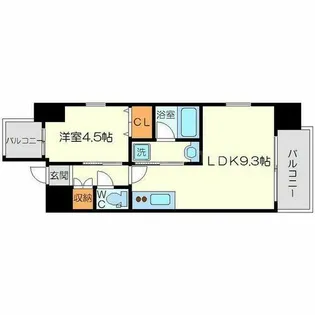 大阪府大阪市東淀川区東中島1丁目【マンション】の間取り