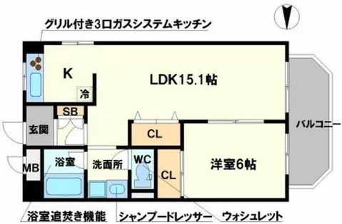 大阪府吹田市春日4丁目【マンション】の間取り