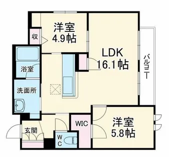 シャーメゾン翠【1階】の間取り