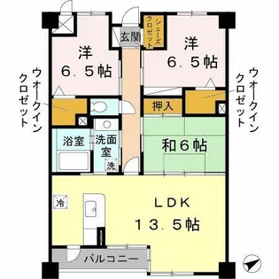 アクアガーデン【1階】の間取り